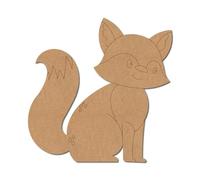 Fox Pre Marked Design 1 - Premium MDF & Plywood Embellishments Laser Cut Craft Shapes for Scrapbooking, Card Making, DIY Decor, Weddings & Personalized Projects