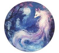 Fox Puzzle 1000 Piece Jigsaw Round Jigsaws Adults Kids Puzzles Creative Games Home Adult Decoration Educational Games Inspirational 1000pcs (67.5x67.5cm)