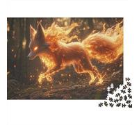 Fox Puzzles 1000 Piece Flame Decoration Puzzle for Adults And Kids Gift High Difficulty Game Challenging Puzzles Home Game 1000pcs (75x50cm)