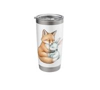 Fox Rabbit Forest Animals Cuddling Cute Animal Love Stainless Steel Insulated Tumbler