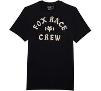 Fox Race Crew PREM Tee Unisex Adult T-Shirt, Black, L