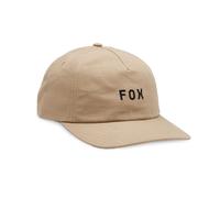 Fox Racing Cap Strapback Adjustable Mens Curve Peak Wordmark Taupe