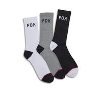 FOX Crew 3-Pack Socks, black-grey-white, size 43 44 45 46 47 for Men