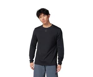 Fox Racing Defend LS Jersey - Long Sleeve MTB Jersey, TruDri Fabric, Recycled Materials, Relaxed Fit for Elbow Guards, Podium-Proven Race Performance, Black, Size: L