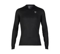 Fox Racing Flexair Ascent LS Jersey - Moisture-Wicking, Aerodynamic Fit, Abrasion-Resistant, Lightweight, Perfect for Trail & XC, Black, Size: M
