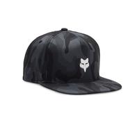 Fox Racing Mens Snapback Flat Peak Cap ~ Camo Tech black camo
