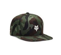Fox Racing Mens Snapback Flat Peak Cap ~ Camo Tech green camo