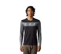 Fox Racing Men's Standard Flexair LS Mountain Bike Jersey, Arcadia-Black, Small