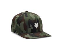 Fox Racing Men's Standard Fox Head TECH Flexfit, Green CAMO, Small