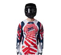FOX 180 Goat Motocross Jersey, red-blue, size M for Men