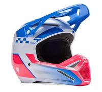 FOX V1 Collect Youth Motocross Helmet, pink-blue, size L