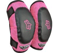 Fox Racing - Peewee Titan Elbow Guards S/M - Unisex Children - Motocross Mountain Bike Protection - Soft Bio-Foam, Adjustable, For Children Aged 4-7 Years, Guards, Motocross, Black/Pink, OS