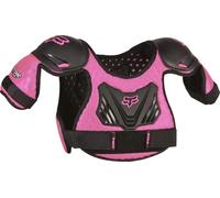 Fox Racing - Peewee Titan Roost Deflector - Unisex-Children - Mountain Bike Motocross Chest Protector - Adjustable, For Children Aged 4-7 Years, Guards, Motocross, Black/Pink, M/L