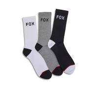 FOX Crew 3-Pack Socks, black-grey-white, size 39 40 41 42 for Men