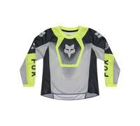 Fox Racing Unisex Kid's 180 Jersey, Grey/Yellow, S