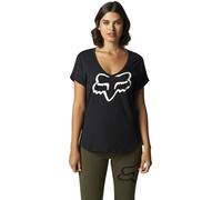 Fox Racing - Womens Boundary V-Neck Tee,Black,S