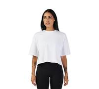 Fox Racing Women's Standard Wordmark OS Crop TEE, White, Medium