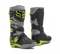 FOX Racing YOUTH Boots - COMP - Grey/Yellow