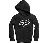 Fox Racing Youth Pullover Hoodie Legacy Black, Casual Fit Fleece for Daily Wear, Comfortable and Warm, Ideal for Motocross Fans, Color: Black, Size: 4