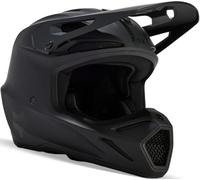 Fox Racing YTH V3 Solid Helmet, Mips Technology, Composite Fiberglass Shell, Lightweight, Internal Hydration System, Comms Recess, Protection & Comfort for MX & Off-Road, Color: Matte Black, Size: YM