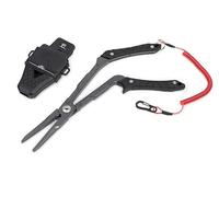 Fox Rage 12" Belt Pliers | Predator Fishing Pliers | for Unhooking and Crimping | Stainless-Steel | Tungsten Carbide Side Cutters | Serrated Jaws | Crimping Notch | Easy Grip Handle | Code NTL055