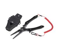 Fox Rage 9" Belt Pliers | Predator Fishing Pliers | for Unhooking and Crimping | Stainless-Steel | Tungsten Carbide Side Cutters | Serrated Jaws | Crimping Notch | Spring Loaded | Code NTL054