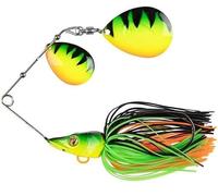 Fox Rage Giant Spinnerbait Fire Tiger 40g 14cm | Pike Lure | NSA085 | Oversized Willow Spoons | Robust Silicon Skirt | Detailed Head with 3D Eyes