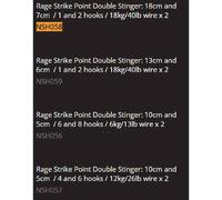 Fox Rage Point Double Stinger Tied Hook 100-50 Mm