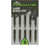 Fox Rage Predator Camo Wide Sleeves | Qty 10 | Pike Fishing | 4mm Silicone Rig Sleeves | Create a Neat Rig Set-Up for Swivels and Quick Links | Subtle Colour | Code FAC166
