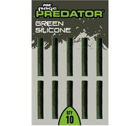 Fox Rage Predator Green Silicone | Qty 10 | Pike Fishing Rig Tube | Covers Rig Components to Reduce Tangles | Subtle Colour | Code FAC167
