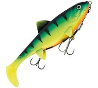 Fox Rage Replicant Shallow Rubber Fish, Colour: UV Firetiger, Length / Weight: 23 cm, 125 g