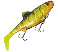Fox Rage Replicant Shallow Rubber Fish, Colour: UV Natural Perch, Length / Weight: 23 cm, 125 g