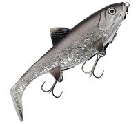 Fox Rage Replicant Shallow Rubber Fish, Colour: UV Silver Bait Fish, Length / Weight: 18 cm, 65 g