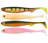 Fox Rage Rubber bait for rubber fishing for pike, perch and zander UV slick shad, mixed colour pack, length: 13 cm