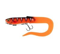 Fox Rage Slick Eel Ultra UV 21cm 4g Red Wake, Curly Tail, Pike and Zander Lure, Weighted Harness, Hook Size 2, Trace b.s 75lb, Code NRR083.