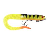 Fox Rage Slick Eel Ultra UV 21cm 4g UV Perch, Curly Tail, Pike and Zander Lure, Weighted Harness, Hook Size 2, Trace b.s 75lb, Code NRR084.