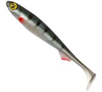 Fox Rage Slick Shad 9 cm, Colour: UV Young Perch, 5 Pack, Soft Plastic Lure, Ideal for Perch and Zander, UV Light Reflective, Paddletail, Code NSC158.