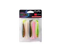 Fox Rage Spikey Shad Rubber Fish UV Mixed Colour Pack 5 Pieces 12 cm