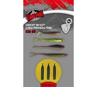 Fox Rage Strike Point Drop Shot Micro Ready Rig Size 4 | Mini Lure Pack | Use Straight from Pack | Strike Point Drop Shot Hooks | Tied with Drop and Jig Fluorocarbon | 3x Weights | Code NRR144