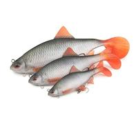 Fox Rage Ultra Naturals Replicant Roach 10cm 16g, Lifelike 3D technology, Paddle Tail, Internal Harness for Treble Hook, Chin Loop for Tungsten Weights, Code NRE501.