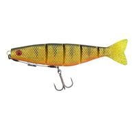Fox Rage Ultra UV Pro Shad Jointed Loaded | 14cm 31g | Natural Perch | Pike Fishing Soft Plastic Lure | UV Colour | Ready Rigged with Weighted Harness | Proven Lifelike Swimming Action | Code NRR108