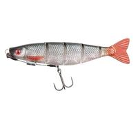 Fox Rage Ultra UV Pro Shad Jointed Loaded | 14cm 31g | Ultra Natural Roach | Pike Fishing Soft Plastic Lure | UV Colour | Ready Rigged with Weighted Harness | Proven Swimming Action | Code NRR106