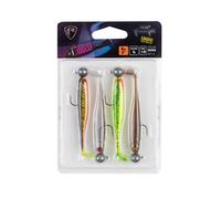 Fox Rage UV Mini Tiddler 8cm Mixed Colour Loaded Lure Pack