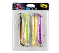 Fox Rage Loaded Lure Pack Ultra UV Zander Pro Shad 10cm 10g 3/0