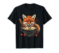 Fox Ramen Bowl Artwork Fox Noodle Art Japanese Noodles T-Shirt
