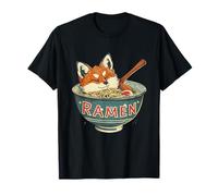 Fox Ramen Bowl Fox Noodle Art Japanese Noodles Artwork T-Shirt