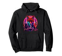 Fox Ramen Bowl Japanese Noodles Artwork Fox Eating Ramen Pullover Hoodie