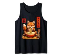 Fox Ramen Japanese Art Funny Anime Graphic Tee Kawaii Tank Top