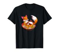 Fox Ramen Noodles Kawaii Red Fox Anime Women Girls Teens T-Shirt