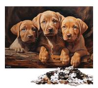 Fox Red Labrador Puppies Puzzle for Adults And Teenagers 500 Pieces Puzzles for Teenagers Gifts Game Toys for Adults 500pcs (52x38cm)